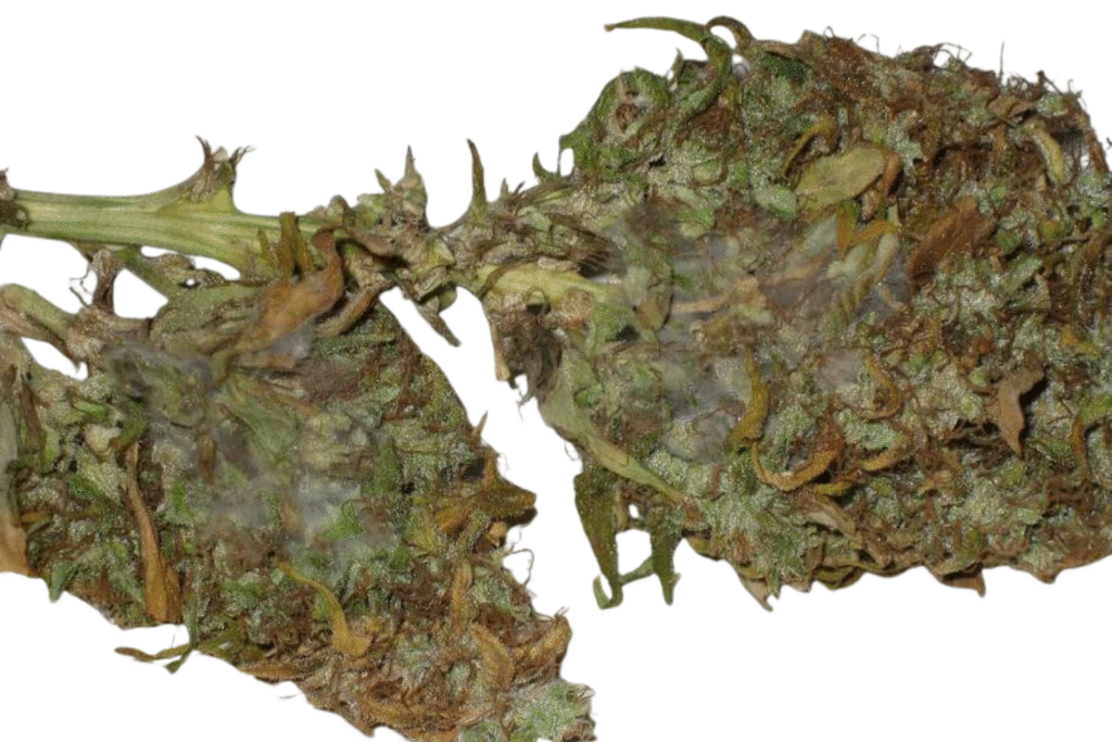 Close-up of moldy weed